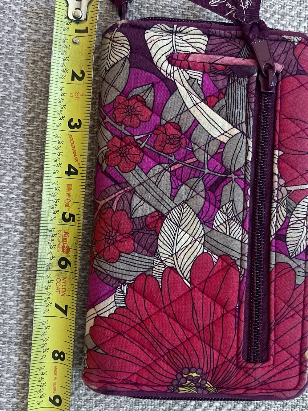 Vera Bradley Mini Quilted Lunch Bag Wallet, Billfold Multi Color all EUC